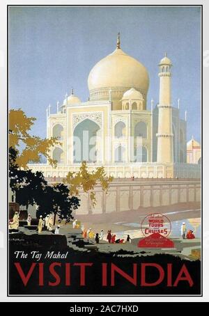 Visiter l'Inde à propos de l'affiche 1935 Banque D'Images