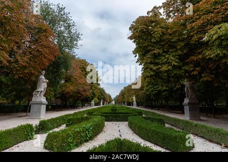 L'automne panoramique Vista parc du Retiro à Madrid, Espagne Banque D'Images