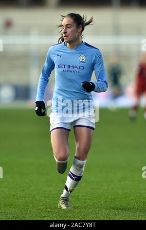 Manchester, UK. 06Th Nov, 2019. MANCHESTER, ANGLETERRE - 1 décembre Tessa Wullaert de Manchester City en action au cours de la Barclays FA Women's super match de championnat entre Liverpool et Manchester City à l'Académie, le Stade de Manchester City Manchester le dimanche 1er décembre 2019. (Crédit : Eddie Garvey | MI News) photographie peut uniquement être utilisé pour les journaux et/ou magazines fins éditoriales, licence requise pour l'usage commercial Crédit : MI News & Sport /Alamy Live News Banque D'Images