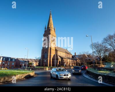 Christ Church à Bootle sur un jour froid avec un ciel clair Banque D'Images