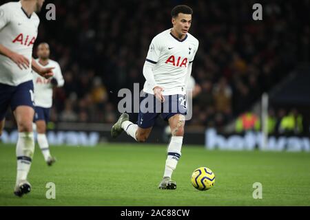 Londres, Royaume-Uni. 30Th Nov, 2019. Alli Dele (E) à la Tottenham Hotspur v Bournemouth English Premier League, à la nouvelle White Hart Lane, Londres, Royaume-Uni le 30 novembre 2019. **Utilisation éditoriale uniquement, licence requise pour un usage commercial. Aucune utilisation de pari, de jeux ou d'un seul club/ligue/dvd publications** Crédit : Paul Marriott/Alamy Live News Banque D'Images
