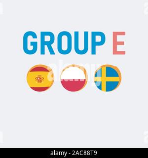 Phase de groupes de l'Euro de football Illustration de Vecteur