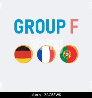 Phase de groupes de l'Euro de football Illustration de Vecteur