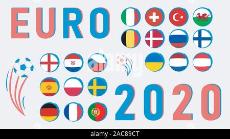 Phase de groupes de l'Euro de football Illustration de Vecteur