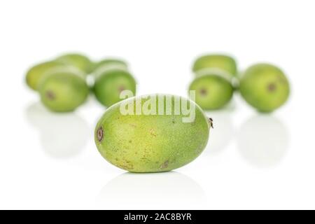 Beaucoup d'hardy avant l'accent kiwi vert isolé sur fond blanc Banque D'Images