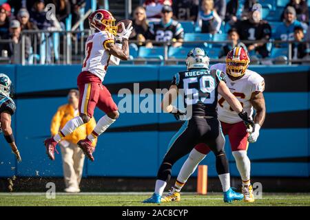 Charlotte, Caroline du Nord, USA. 1er décembre 2019. Redskins de Washington le receveur Terry McLaurin (17) au stade Bank of America. Les Redskins de Washington a gagné 29-21. Crédit : Jason Walle/ZUMA/Alamy Fil Live News Banque D'Images