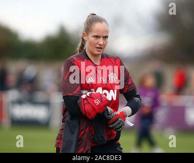 Dagenham, UK. 1er décembre 2019. Aurora Mikalsen de Manchester United Women.au cours de la Barclays Women's super match de championnat entre West Ham United Manchester United et les femmes au stade vert jonc sur Décembre 01, 2019 à Dagenham, en Angleterre. (Photo par AFS/Espa-Images) Credit : Cal Sport Media/Alamy Live News Banque D'Images