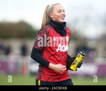 Dagenham, UK. 1er décembre 2019. Emily Ramsey de Manchester United .femmes au cours de la Barclays Women's super match de championnat entre West Ham United Manchester United et les femmes au stade vert jonc sur Décembre 01, 2019 à Dagenham, en Angleterre. (Photo par AFS/Espa-Images) Credit : Cal Sport Media/Alamy Live News Banque D'Images