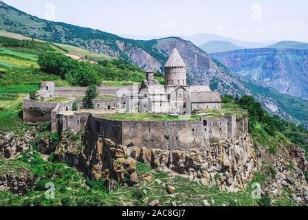 Monastère de Tatev en Arménie, la province de Syunik Banque D'Images