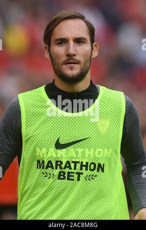 Séville, 01-12-2019. Primera Division Ligue espagnole. LaLiga. L'Estadio Ramon Sanchez-Pizjuan. Nemanja Gudelj (FC Séville) au cours de la partie FC Séville - CD Leganés. Banque D'Images