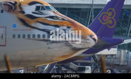 Rossiya Boeing 747 Tigers Livery Banque D'Images