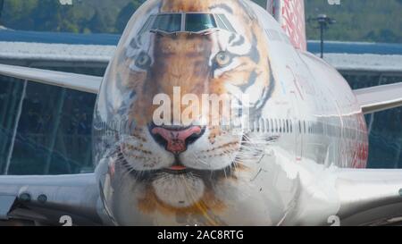 Rossiya Boeing 747 Tigers Livery Banque D'Images