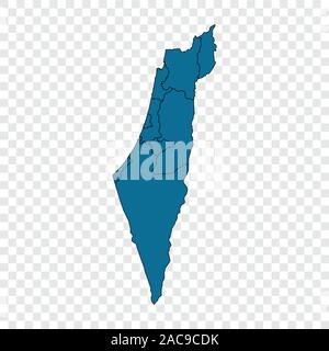 Israël carte sur fond transparent. Vector illustration. Illustration de Vecteur