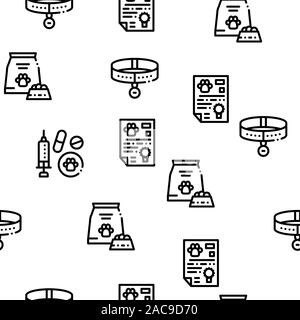 Pet Shop Seamless Vector Pattern Illustration de Vecteur