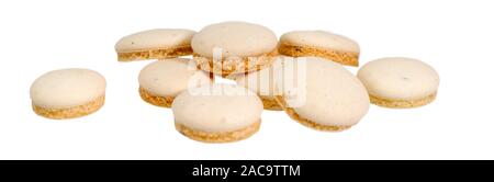 Anis maison biscuits de Noël empilés isolated on white Banque D'Images