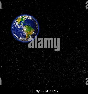 Distance de la Terre. Banque D'Images