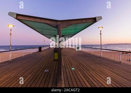 L'Angleterre, dans le Dorset, Bournmouth, Boscombe, Boscombe Pier Banque D'Images