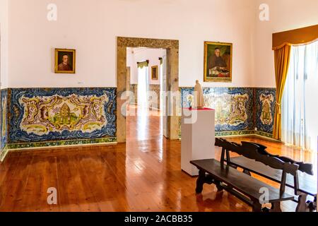 Intérieur de l'intérieur du musée des tuiles de Faro. Faro, Portugal Banque D'Images