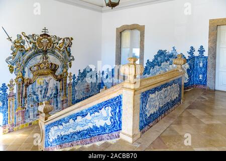 Intérieur de l'intérieur du musée des tuiles de Faro. Faro, Portugal Banque D'Images