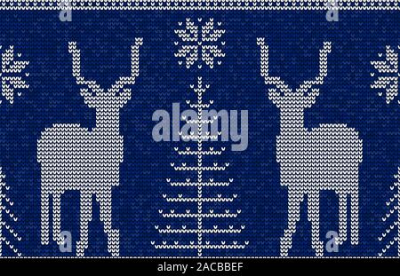 Motif de fond transparente Noël avec des cerfs, des flocons et de pins vector Illustration de Vecteur