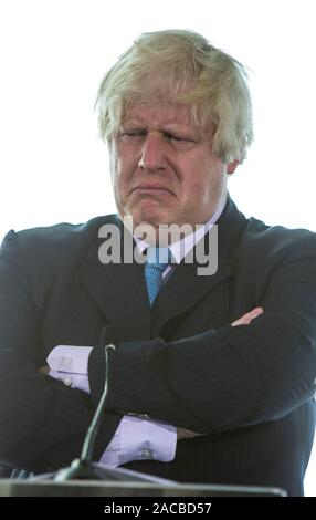 Le maire de Londres, Boris Johnson, le lancement du Défi du maire de villes européennes à l'Hôtel de ville de Londres. Banque D'Images