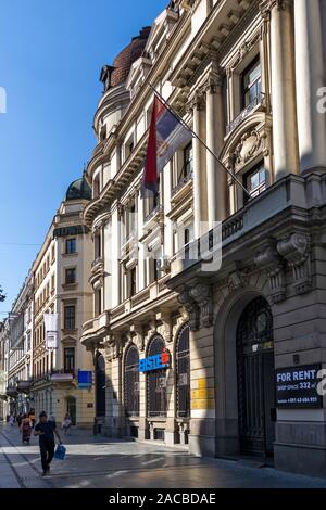 BELGRADE, SERBIE - 12 août 2019 : La rue Knez Mihailova (Prince Michael Street) dans le centre de ville de montagne de Pirin, Bulgarie Banque D'Images