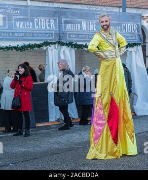 Portsmouth Historic Victorian Marchés, 29 Novembre 2019 Banque D'Images