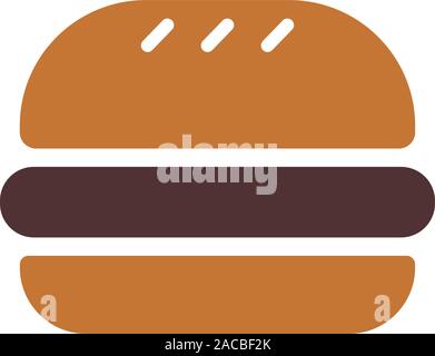 Burger classique. Contient des petits pains et frite et les graines de sésame. Vector illustration Illustration de Vecteur