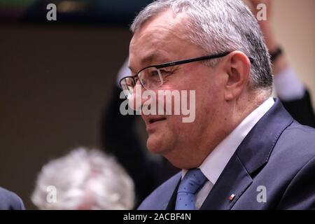 Bruxelles, Belgique. 2 Décembre, 2019. La ministre polonaise de l'infrastructure et de construction Andrzej Adamczyk occupe dans les transports au Conseil le Conseil européen. Credit : ALEXANDROS MICHAILIDIS/Alamy Live News Banque D'Images