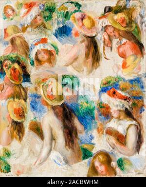 Pierre Auguste Renoir, peinture, de l'étude des chefs, (Étude de têtes), 1890-1899 Banque D'Images