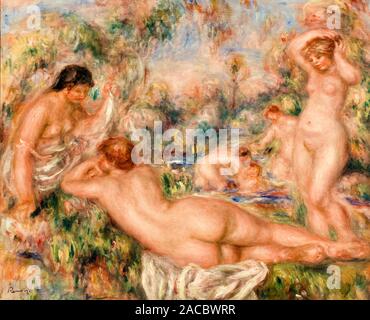 Pierre Auguste Renoir, baigneurs, (Baigneuses), peinture, vers 1918 Banque D'Images