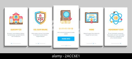 L'intégration de l'éducation académie vecteur éléments Icons Set Illustration de Vecteur