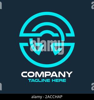 Abstrait moderne logo keyhole. Vector illustration. Illustration de Vecteur