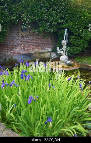 Dispositif de l'eau dans un jardin clos Banque D'Images