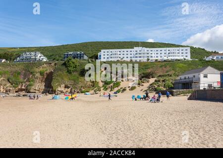 Saunton Sands Beach et l'hôtel, Saunton, Devon, Angleterre, Royaume-Uni Banque D'Images