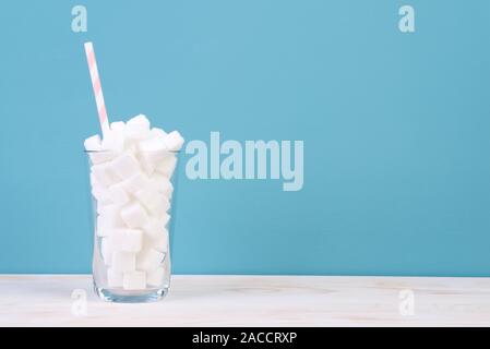 Concept trop de sucre dans les boissons Banque D'Images