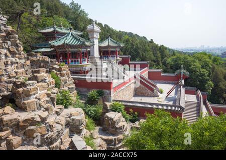 Zhuanlunzang Pavilion dans le Palais d'été de Beijing, en Chine. Banque D'Images