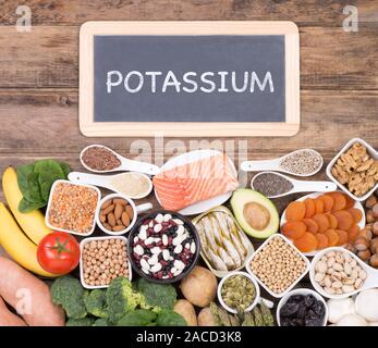 Sources alimentaires de potassium Banque D'Images