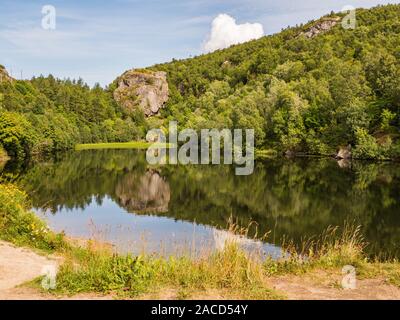 Vue depuis le sentier de l'Keiservarden. Keiservarden est un plateau sur la montagne haut de Veten Hill près de Bodø, Nordland, dans le nord de la Norvège. La Vaagovand Banque D'Images