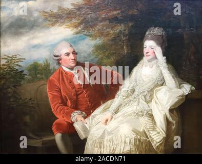 David Garrick et sa femme Eva Maria Garrick par Sir Joshua Reynolds à la National Portrait Gallery, London, UK Banque D'Images