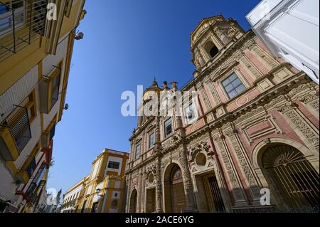 SAN LUIS DE LOS FRANCESES, une église baroque 18E SIÈCLE, À Séville, ESPAGNE Banque D'Images