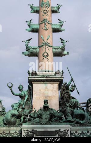 Monument de Wilhelm von Tegetthoff (1827-1871) l'amiral autrichien à Vienne (Autriche) Banque D'Images