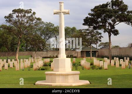 Un cimetière militaire, au nord-est de Nairobi, pour commémorer les 128 troupes du pays du Commonwealth qui ont combattu dans la seconde guerre mondiale. Banque D'Images