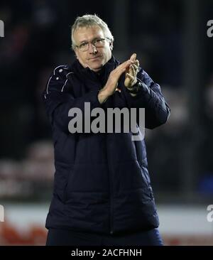 Solihull Moors manager Fleurs Tim au cours de l'après Coupe du Monde 2014, deuxième tour à Damson Park, Solihull. Banque D'Images