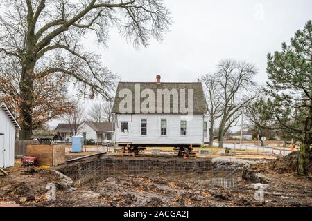 Berceau du Président Harry S. Truman en rénovation Banque D'Images