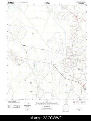 Carte TOPO USGS Caroline du Sud SC Marion 20110815 Restauration TM Banque D'Images