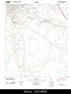 Carte TOPO USGS Caroline du Sud SC Orangeburg South 20110808 Restauration TM Banque D'Images