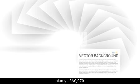 Abstract vector background moderne. carré blanc des modèles qui se chevauchent avec les ombres. Illustrations vectorielles pour papiers peints, des bannières, des fonds, cartes Illustration de Vecteur