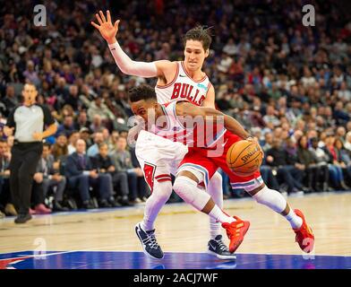 Chicago Bulls' Ryan Arcidiacono drives to the basket during the second half  of an NBA basketball game Tuesday, Nov. 12, 2019, in Chicago. (AP  Photo/Charles Rex Arbogast Stock Photo - Alamy