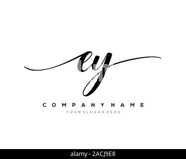 Logo de l'écriture initiale Lettre EY vecteur. Illustration de Vecteur
